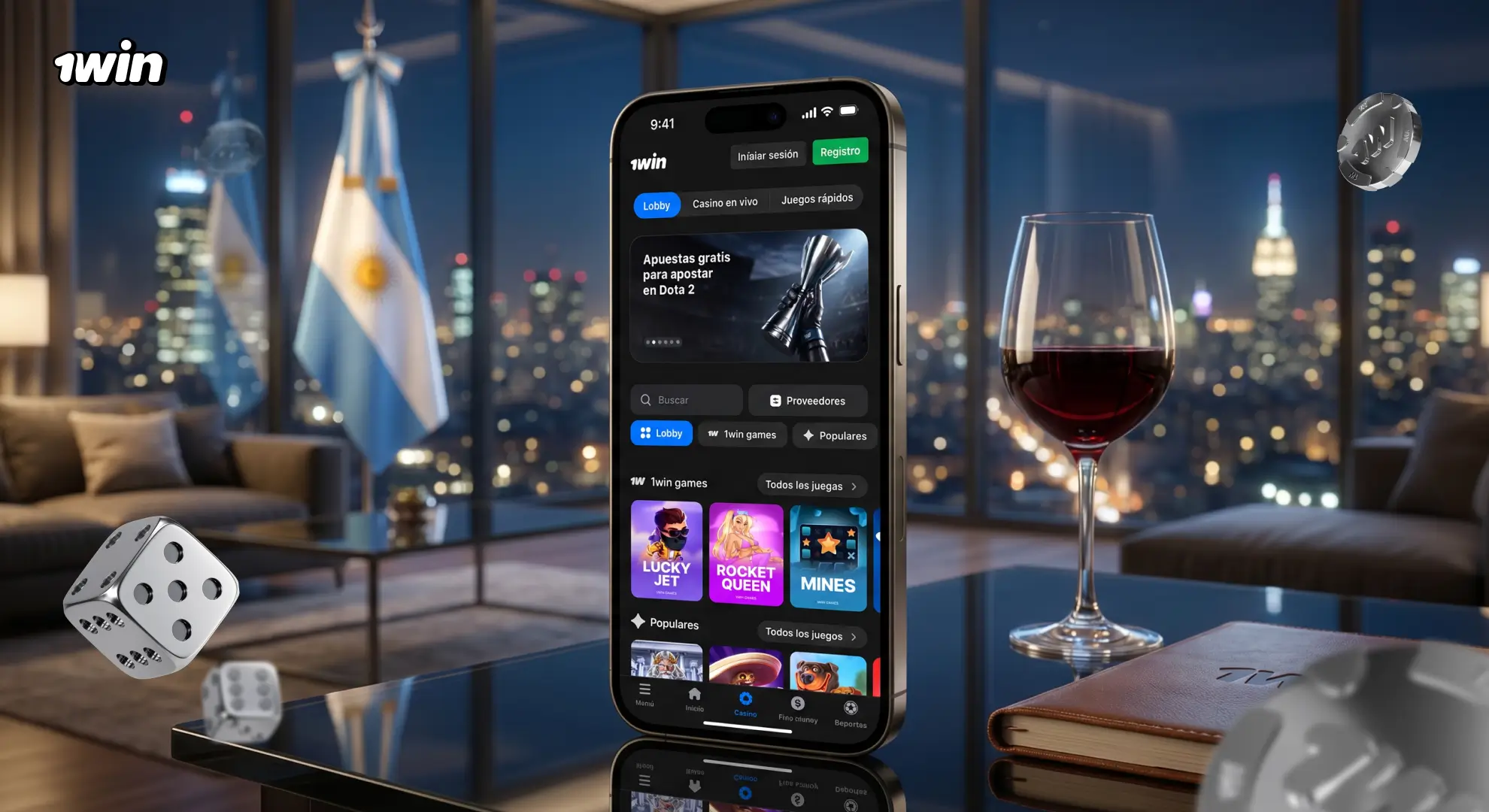 App de 1win Android e iOS